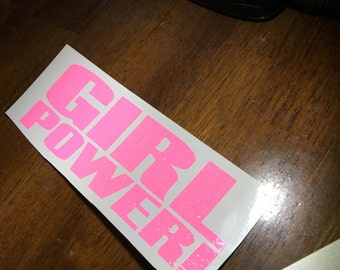 Spice Girls Girl Power! logo pink glitter vinyl sticker decal