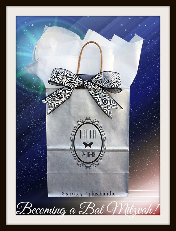25 Bat Mitzvah Bags Personalized Guest Gift Bags