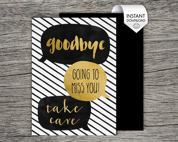 New 44 Downloadable Farewell Card