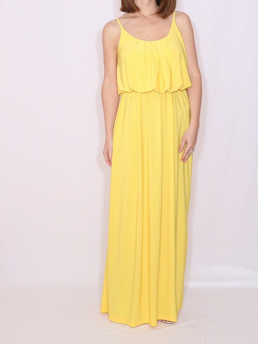 Yellow Dress Summer Maxi Dress Bridesmaid Dress