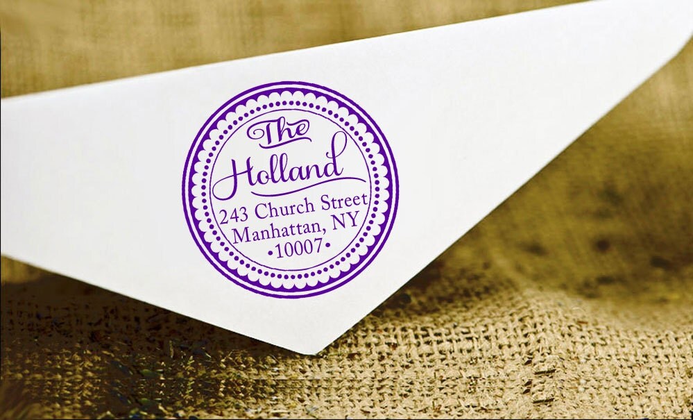 Round Stamp Custom Stamp Self Inking Return Address Stamp