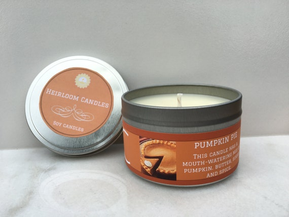 Pumpkin Pie Scented Soy Candle - Fall Soy Candle - Seasonal Soy Candle - Holiday soy candle - Pumpkin Spice Candle - food soy candle