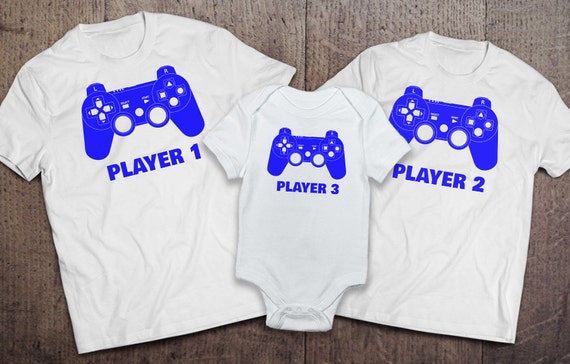 player 1 player 2 shirt and onesie