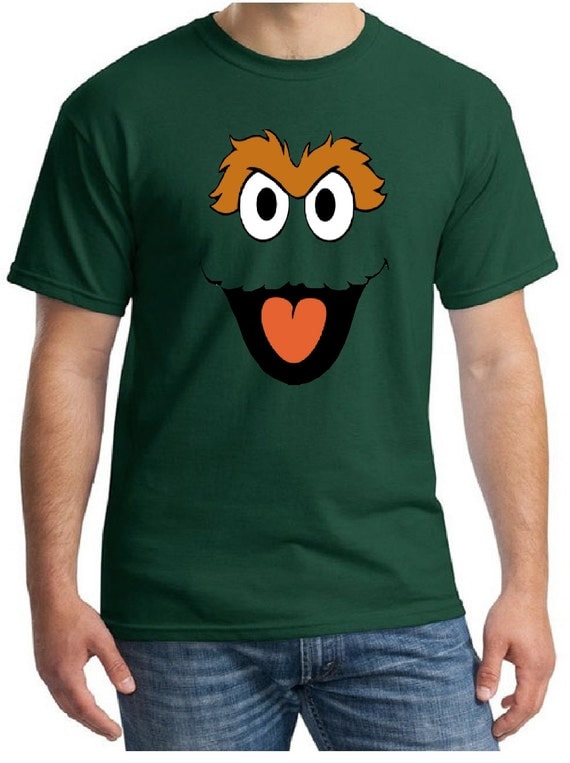 Men's Oscar the Grouch Shirt Men's Sesame Street Shirt by KMGear