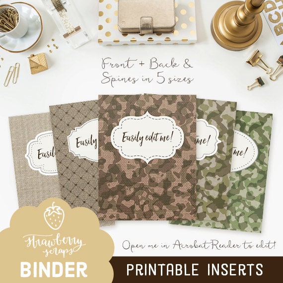 Military printable binder inserts: MILITARY Cover