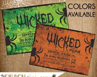 Halloween Invitation Printable, Halloween Party Invitation, Scary Halloween Invitation, Adult Halloween, Digital