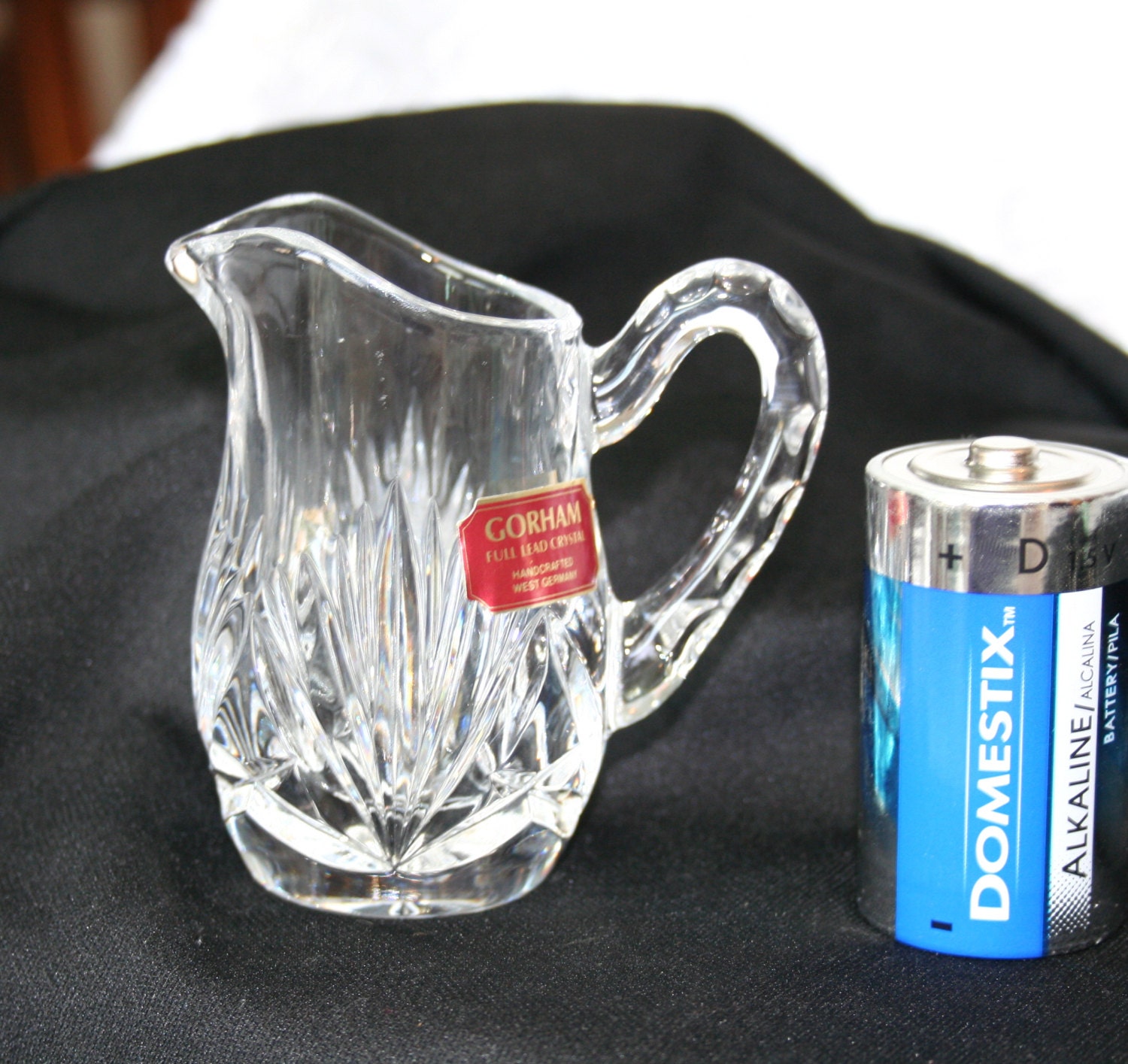 Vintage Miniature Gorham Crystal Pitcher Creamer Crystal Cut