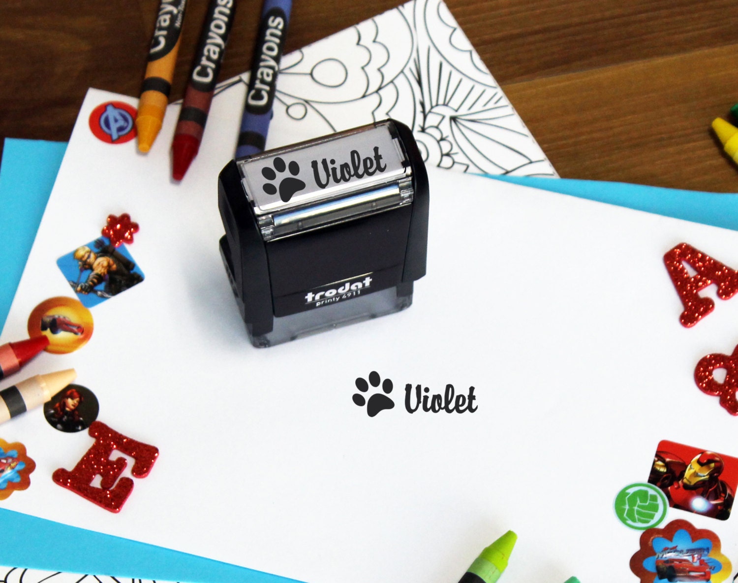 Personalized kids stamp custom kid name stamp Custom Easter