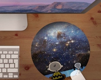 mouse pad,snoopy,charlie brown,peanuts,mouse pads,astronomy,mouse pad,personalized mouse pad,gift under 20,christmas gift,stocking stuffer