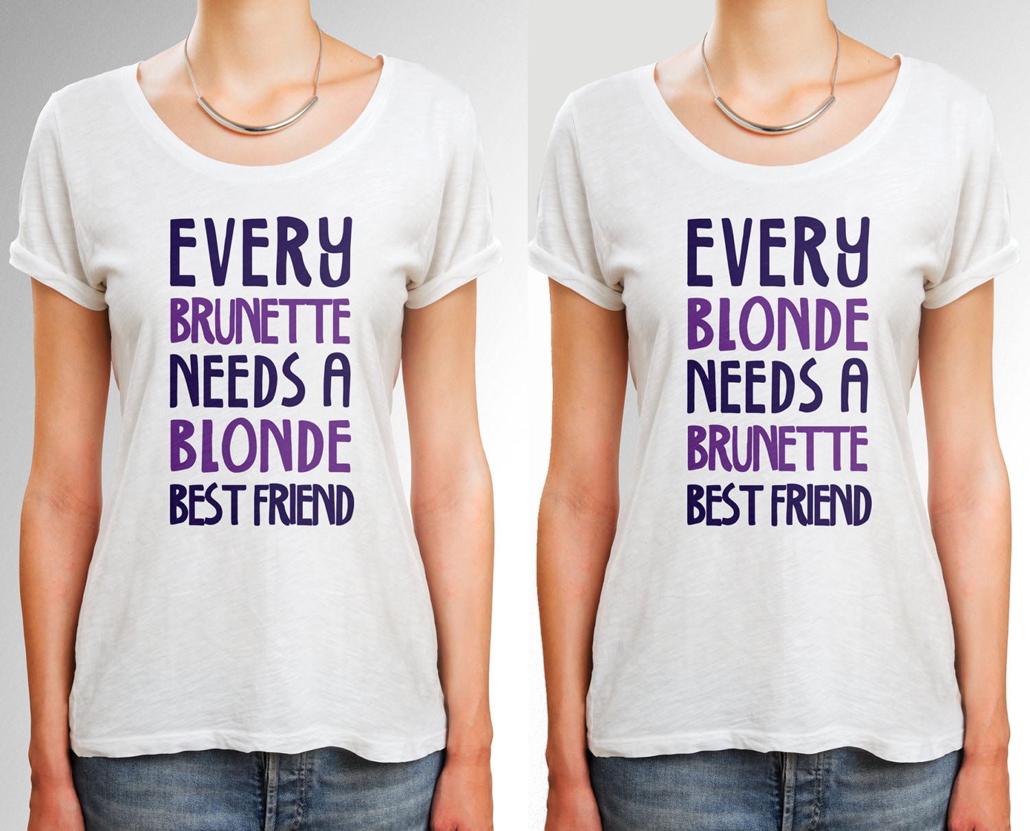 Download Best Friend Shirts BFF T-shirt Blonde and Brunette Shirt