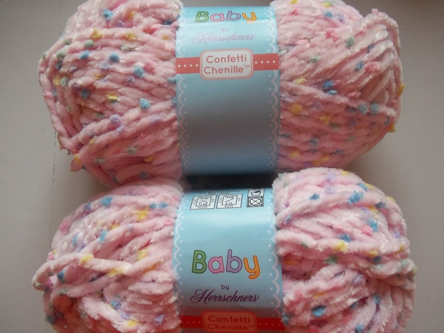 Baby by Herrschners Confetti Chenille Yarn Colour