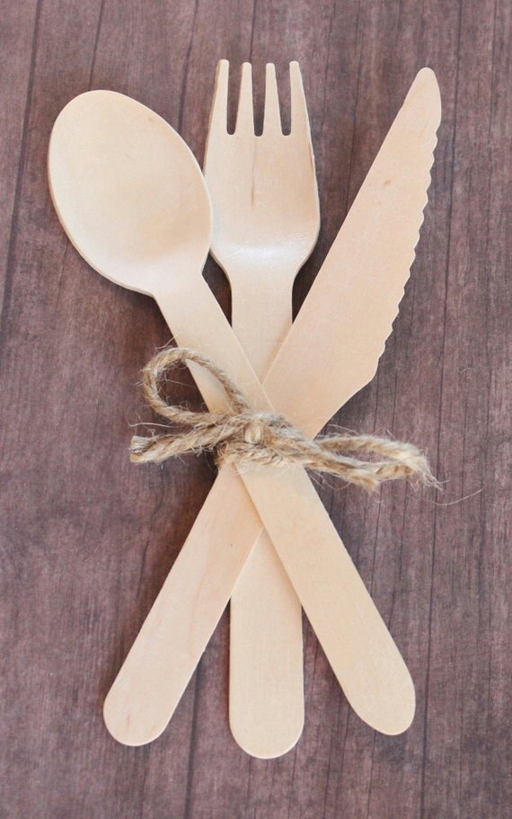 20 sets of party utensils wedding favors party by GlitterSaturday