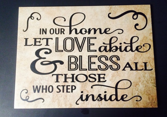 Home Blessing Sign 9 x 12 ceramic tile with by BickhamRoadDesigns