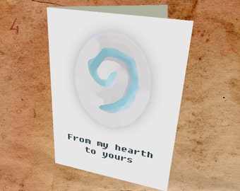 World of Warcraft Hearthstone From My Hearth to Yours Card * Printable