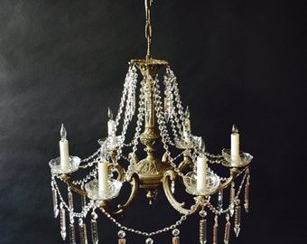 French chandelier dressed in crystal