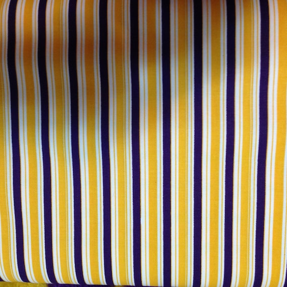 Items similar to FABRIC FINDERS #1002 Purple, gold, and white stripe ...