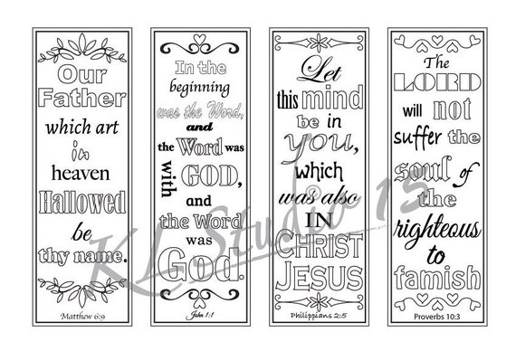 bible verse coloring bookmarks2 instant download