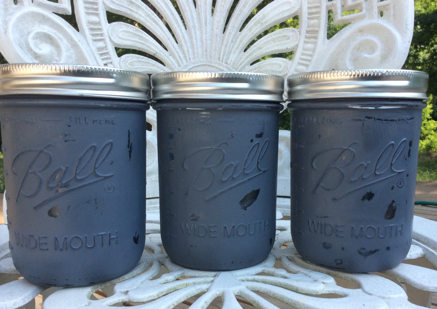 Painted Mason Jars Vintage looking by RFoxPersonalizations