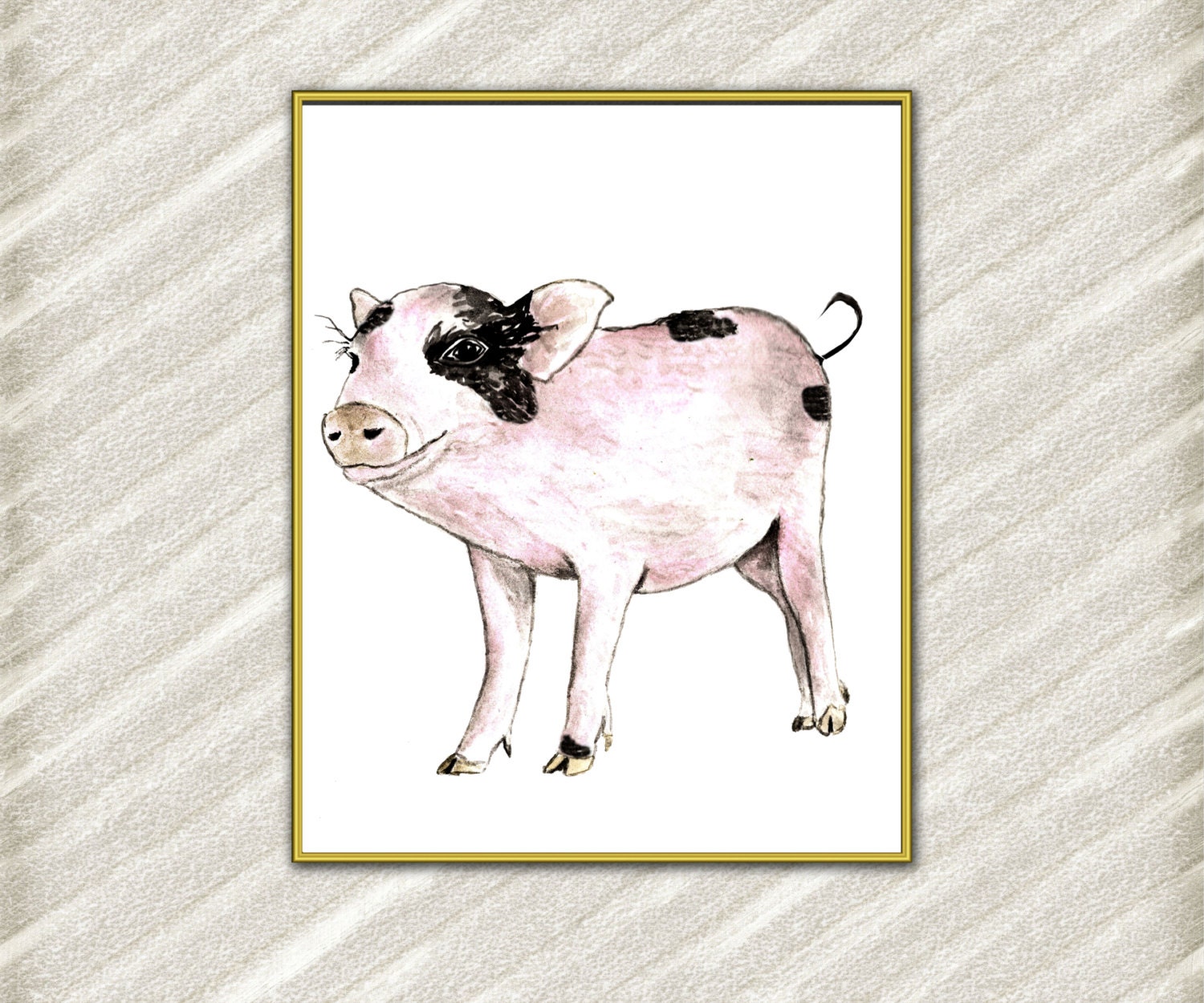 Farm Animal print: FARM ANIMALS Pig print