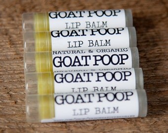 Goat Poop ~ Organic Herbal Lip Balm ~ Tea Tree Rosemary, Farmer Gifts, Christmas Present, Stocking Stuffer, Goat Lover, Gift idea for her
