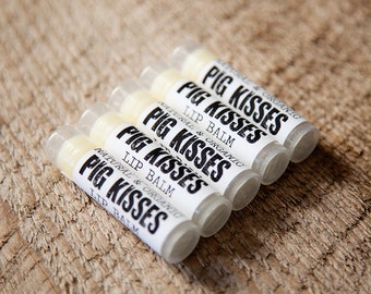 Organic Herbal Lip Balm, Pig Kisses, Anise Spearmint, Licorice Flavored, Farmer's Gift, Christmas Idea, Stocking Stuffer, For Him, For her