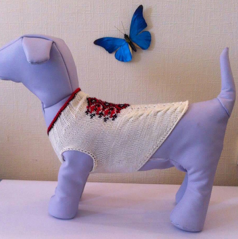 Knit Summer Vest For Dog. Small Dog Summer by SviterokYarnWork