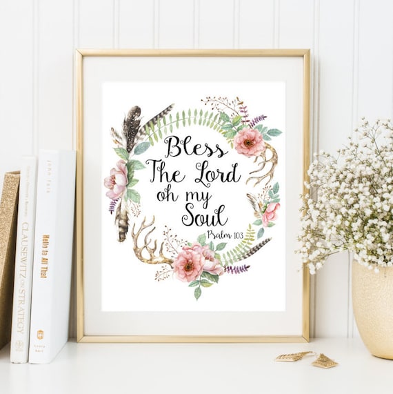 Bible Verse Wall Art Bless the Lord Oh My Soul Bible Verses