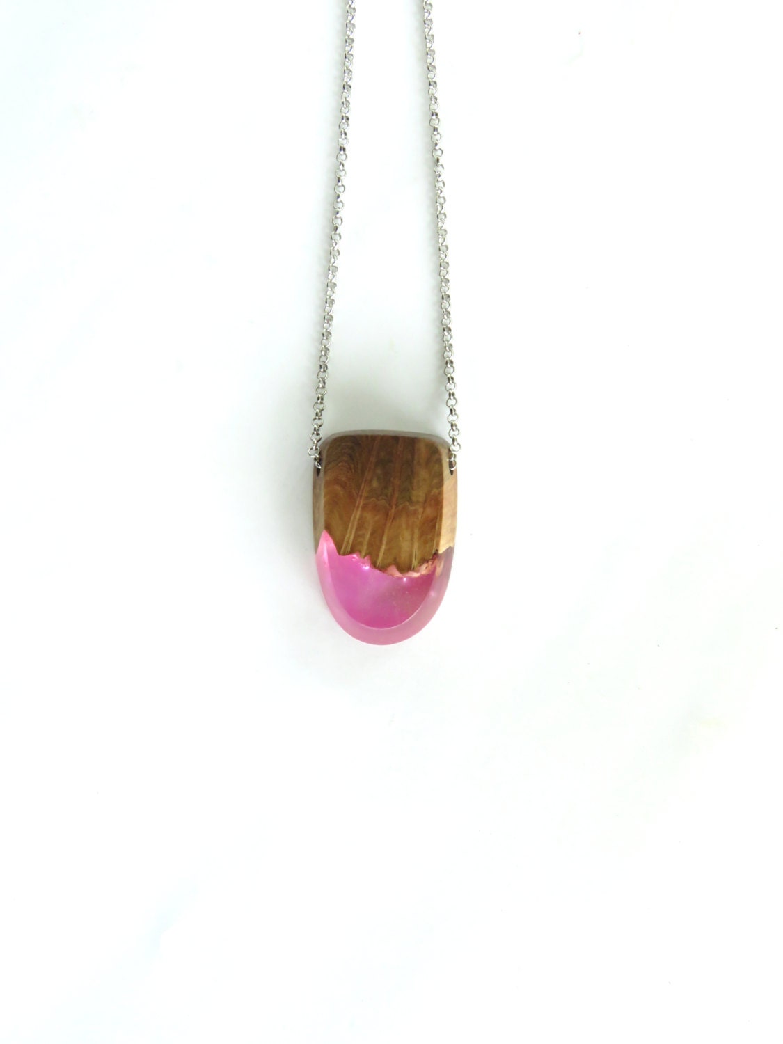 Resin Wood Necklace Epoxy Resin Wood Resin Jewelry By WoodAllGood