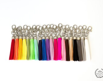 3.5" Large tassel keychains, clip on tassels, swivel tassel keychain
