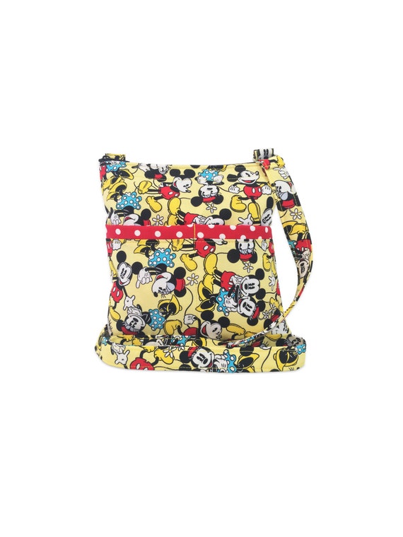 Mickey & Minnie Mouse Print XL Crossbody Bag // Sling Bag