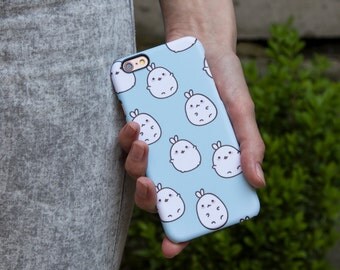 Cute Phone 7 Case Easter Bunny iPhone 7 Plus Case Funny Molang to Samsung Galaxy S6 Edge Case Rabbit iPhone 6S Plus iPhone SE Case Galaxy S5