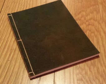Unique Green Leather Stab Bound Notebook