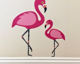 mommy and baby flamingo clipart