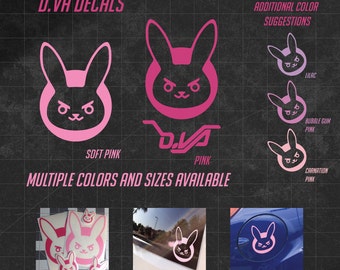 D.Va Bunny Vinyl Decal - Multiple sizes and over 60 colors to choose from