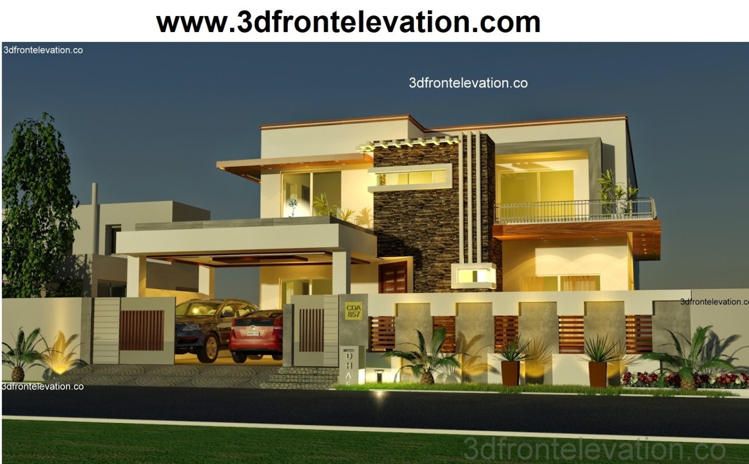 1 Kanal House Plan Contemporary Design Bahria