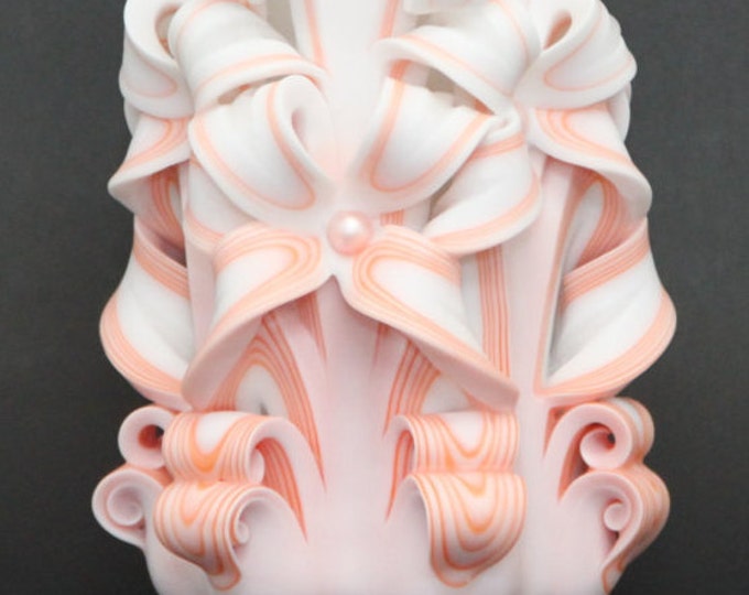 Mothers day, Gentle candle, Orange candle, Gift for mom, Wife gift, Gift for woman, Carved candle, Unique candle, Carved candles, Bougies