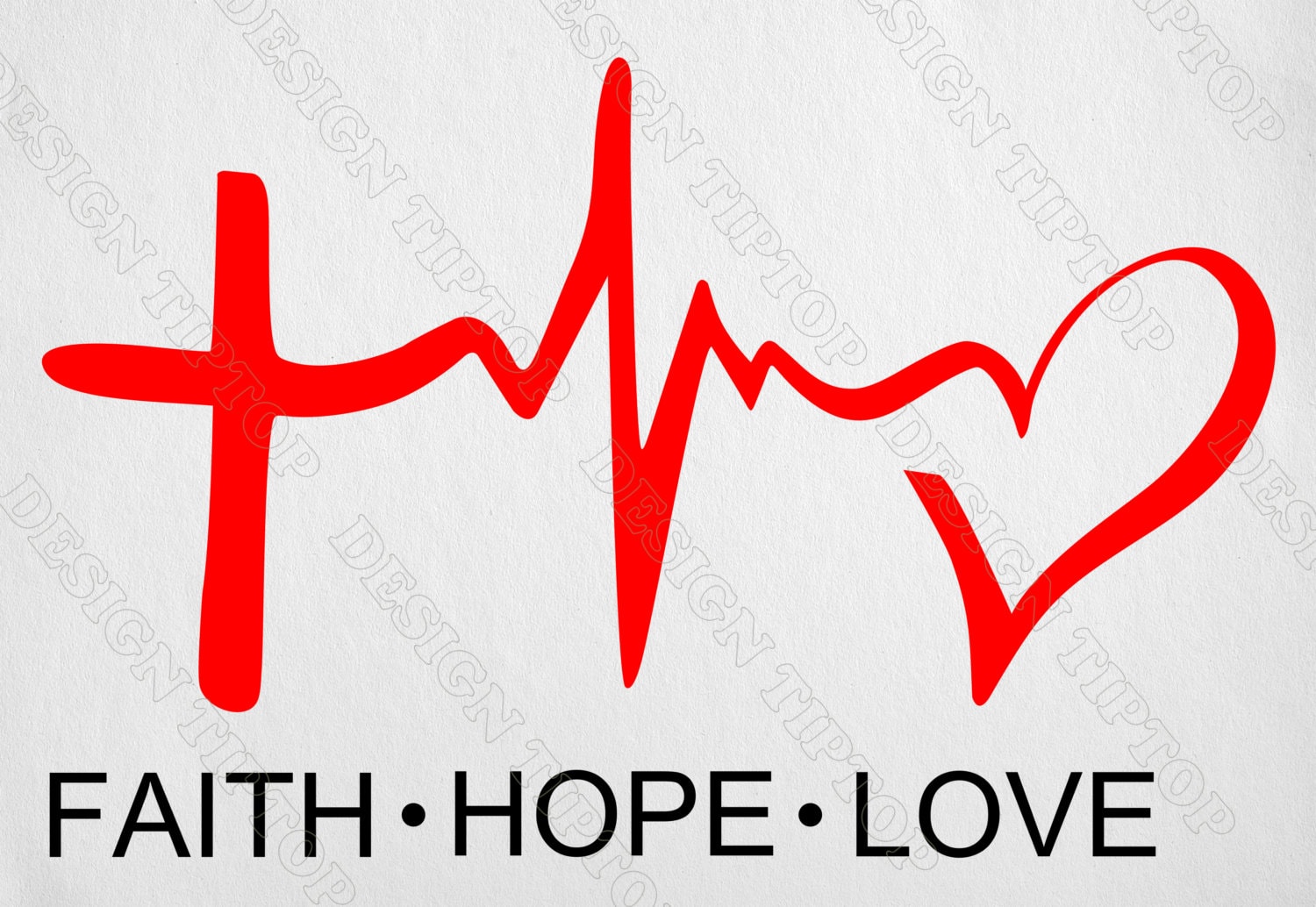 Print and cut SVG Faith Hope Love t-shirt designs by DesignTipTop