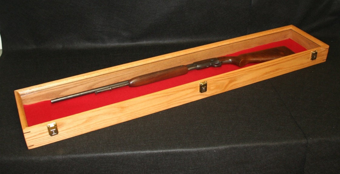 Oak Rifle Display Case