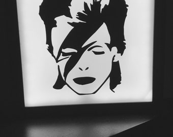 David bowie art, neon light sign, neon sign, wall decor, ziggy stardust, eclectic home decor, night light, custom sign, light up sign,
