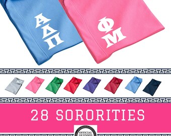 Greek Sorority Blanket . White Greek Letters