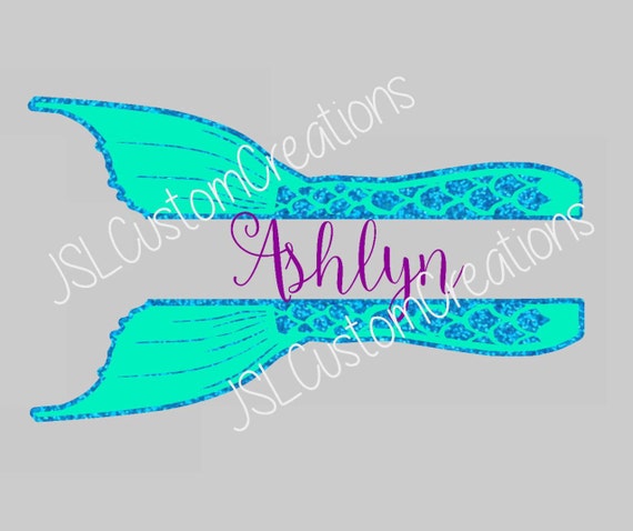 Split Mermaid Tail SVG by JSLCustomCreations on Etsy