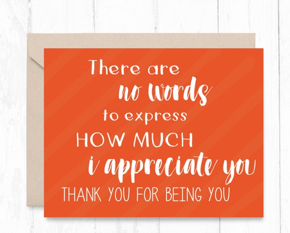 Printable Thank You Card 50% OFF SALE I Appreciate You Card