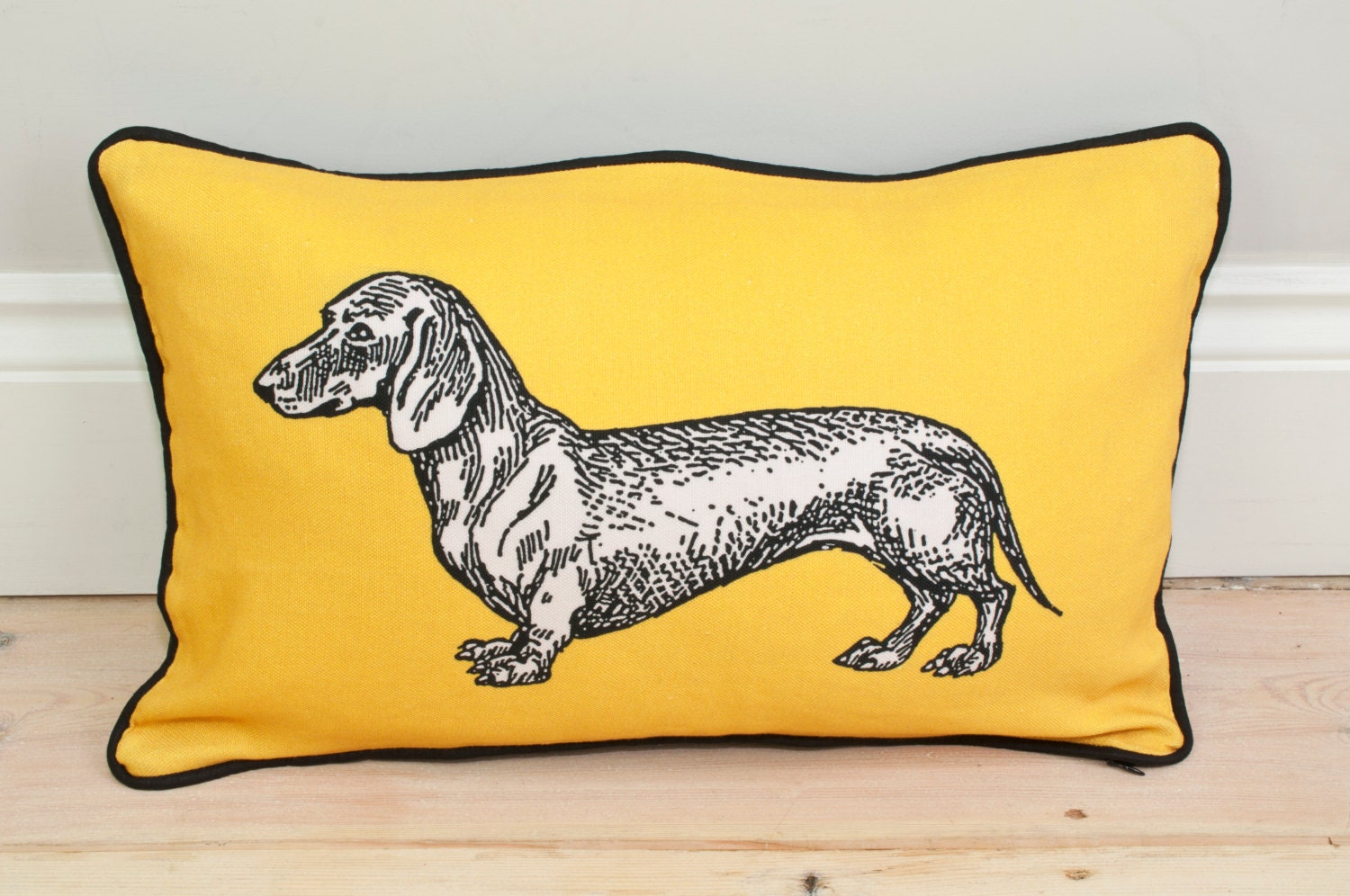 sausage dog shaped cushion