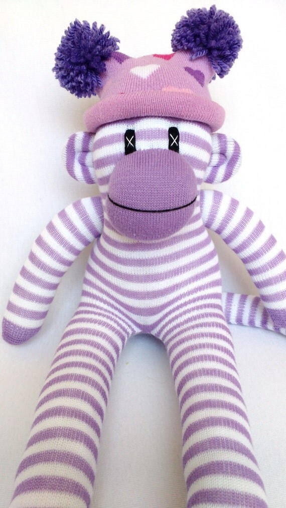 striped sock monkey