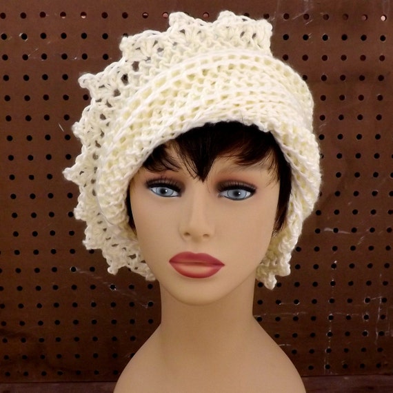 Womens Crochet Hat Womens Hat Crochet Beanie Hat Ivory Hat