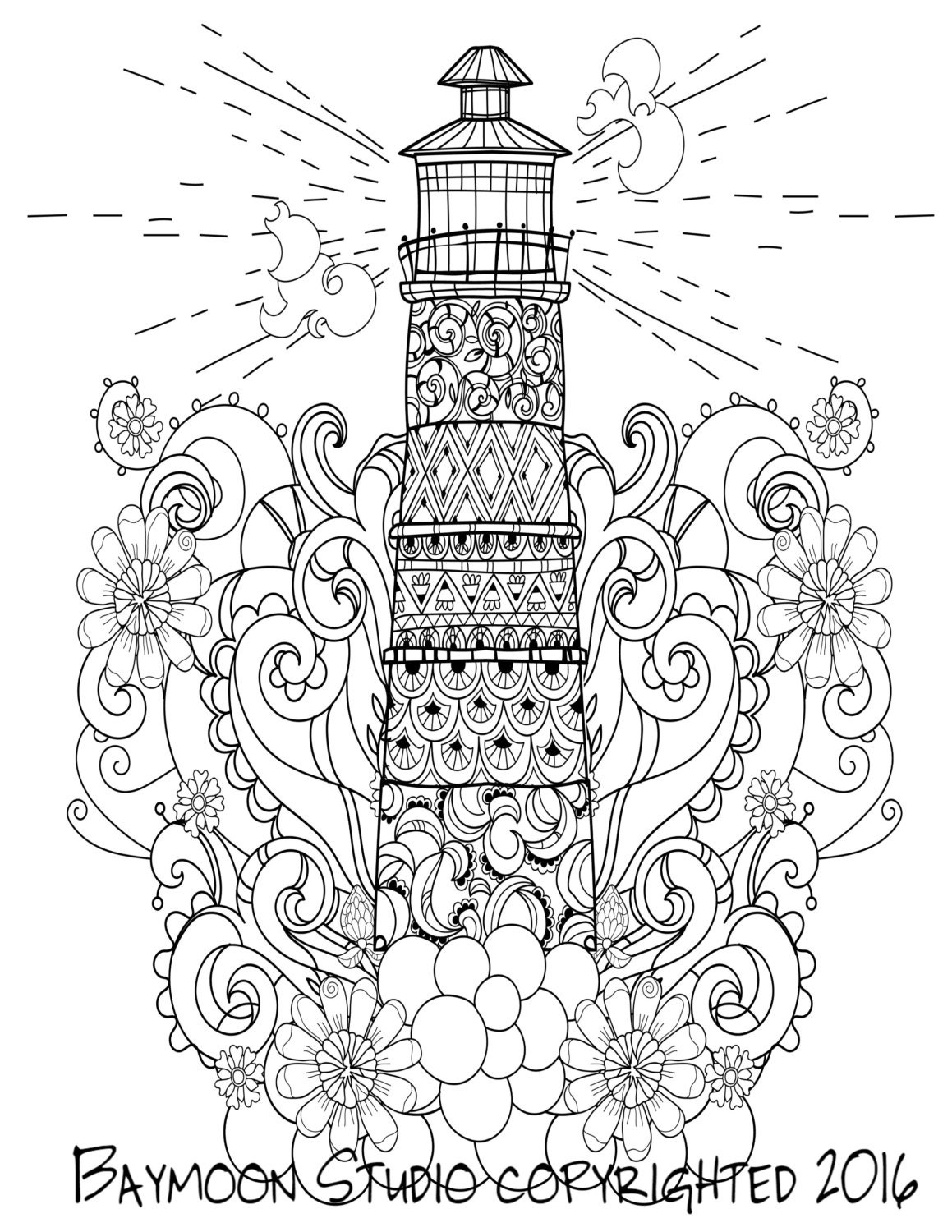 Lighthouse Coloring Page Printable Coloring Pages by