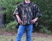 Woodland Camouflage Fleece Poncho in Make My Day Clint Eastwood Style Camo