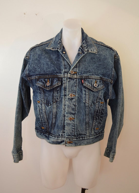 vintage levis acid wash denim jacket