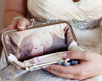 Photo Personalize Bridal Clutch Bag Bridesmaids Gift - Personalization only