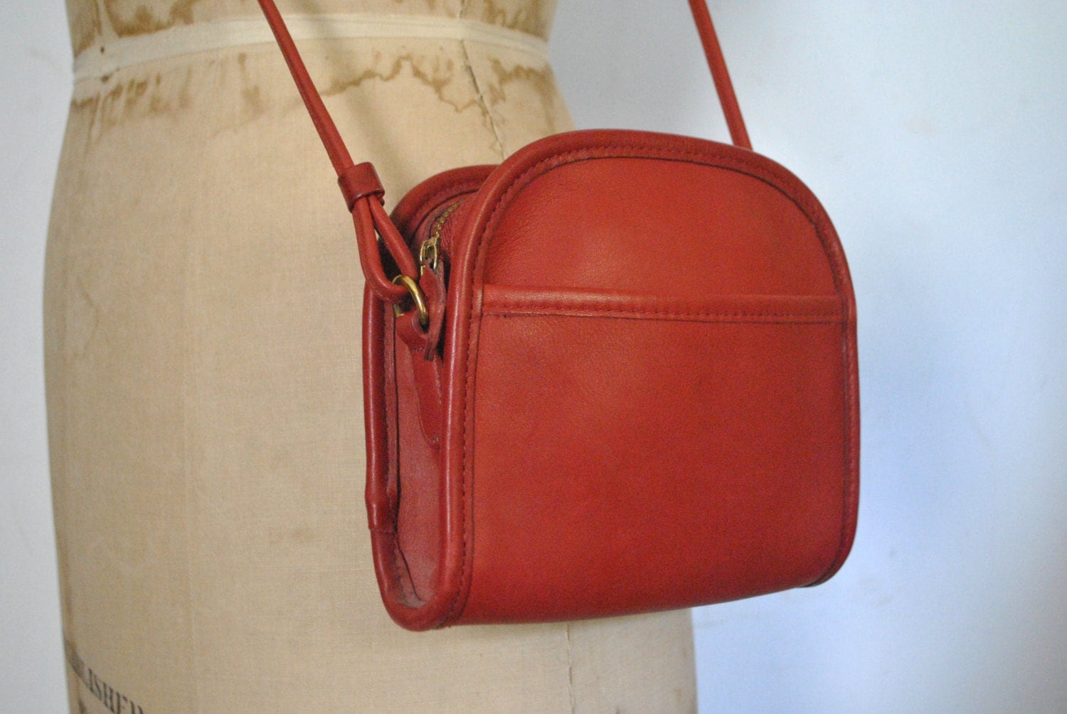 ABBIE Coach Red Purse / small leather bag